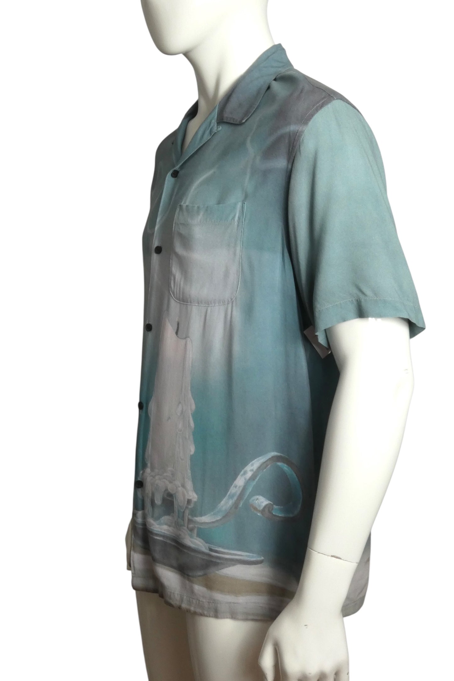 2026 Rayon Print Shirt, Size Large