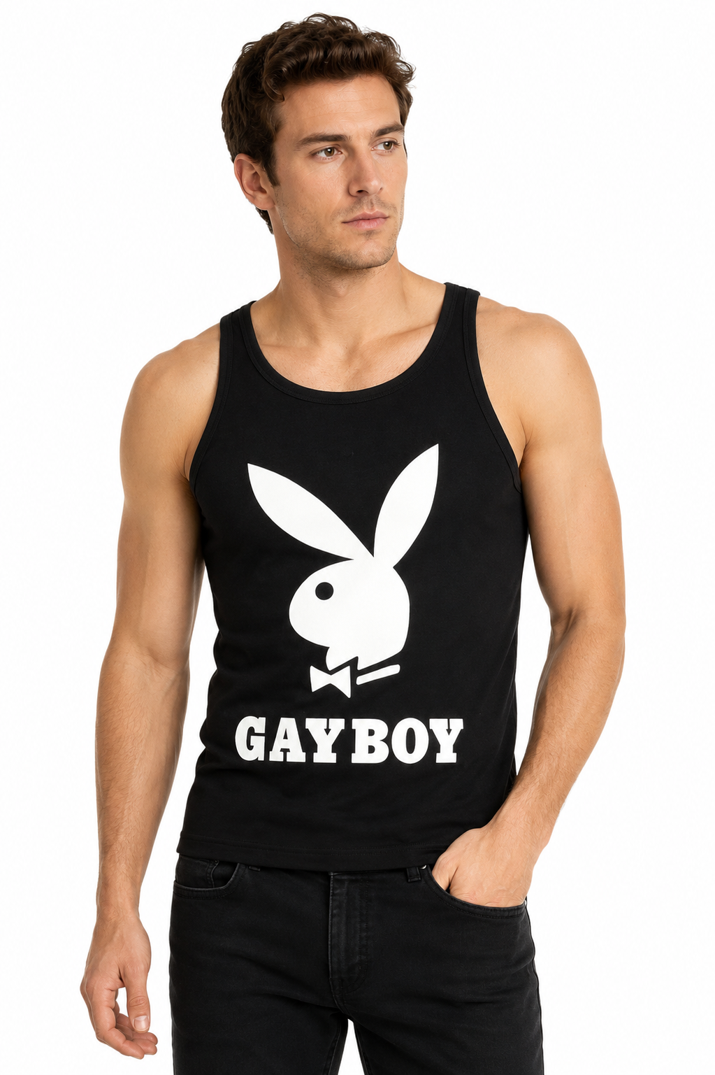 2019 Black "Gayboy" Cotton Tank Top, Multiple Sizes Available