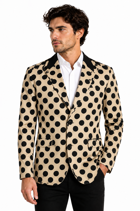 1990s Polka Dot Blazer, Size XL