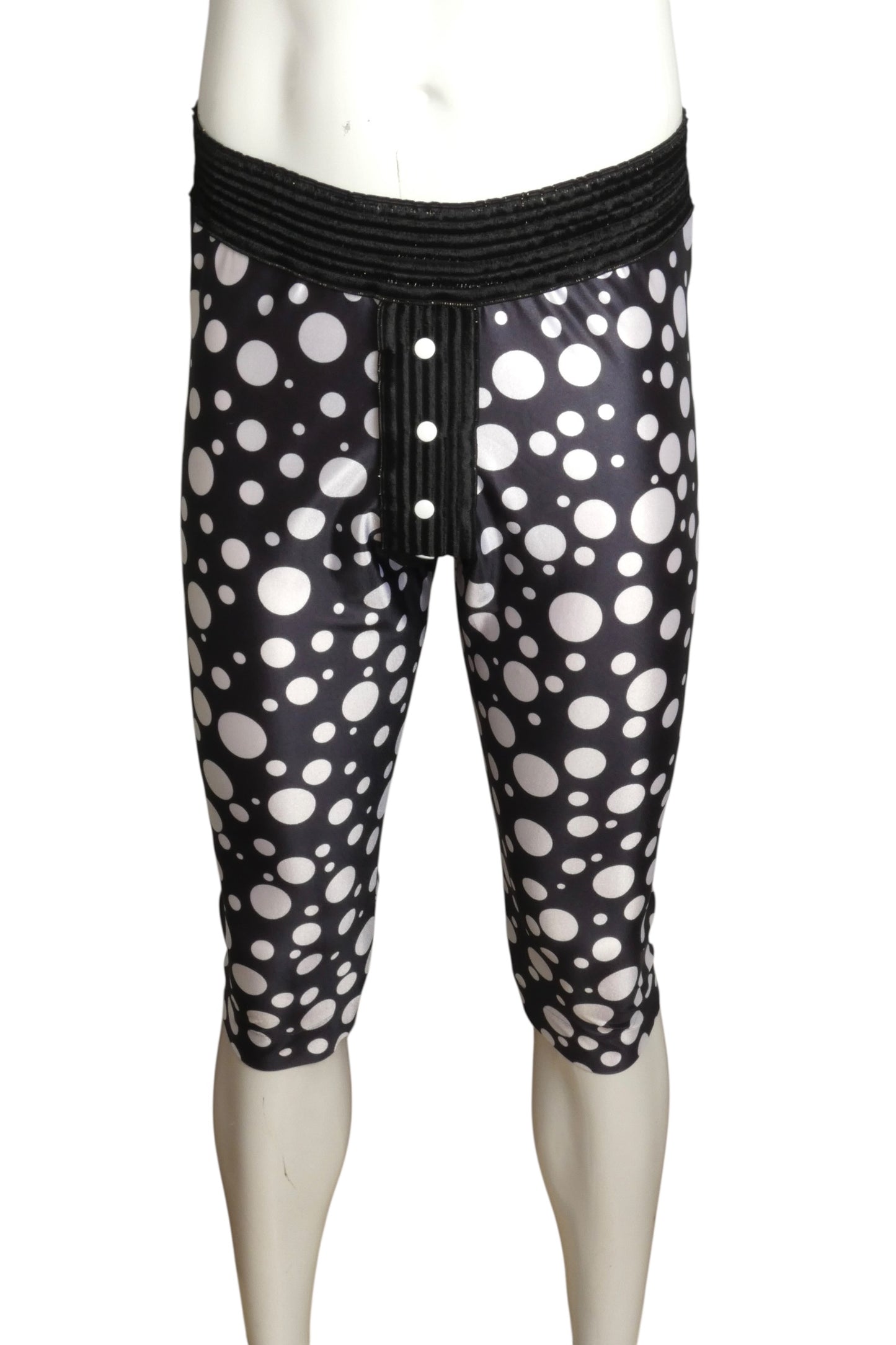 1991 Polka Dot Lycra Knit Pants, Waist-28