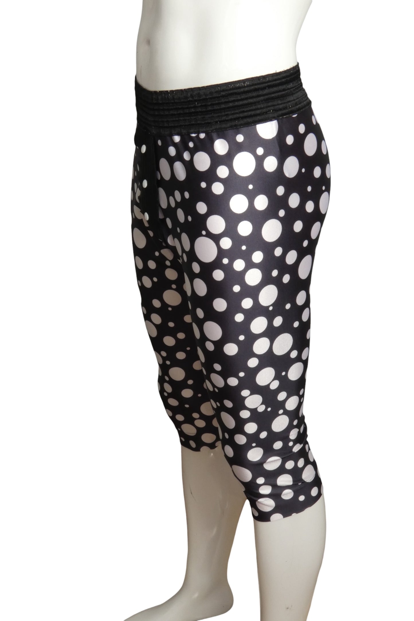 1991 Polka Dot Lycra Knit Pants, Waist-28