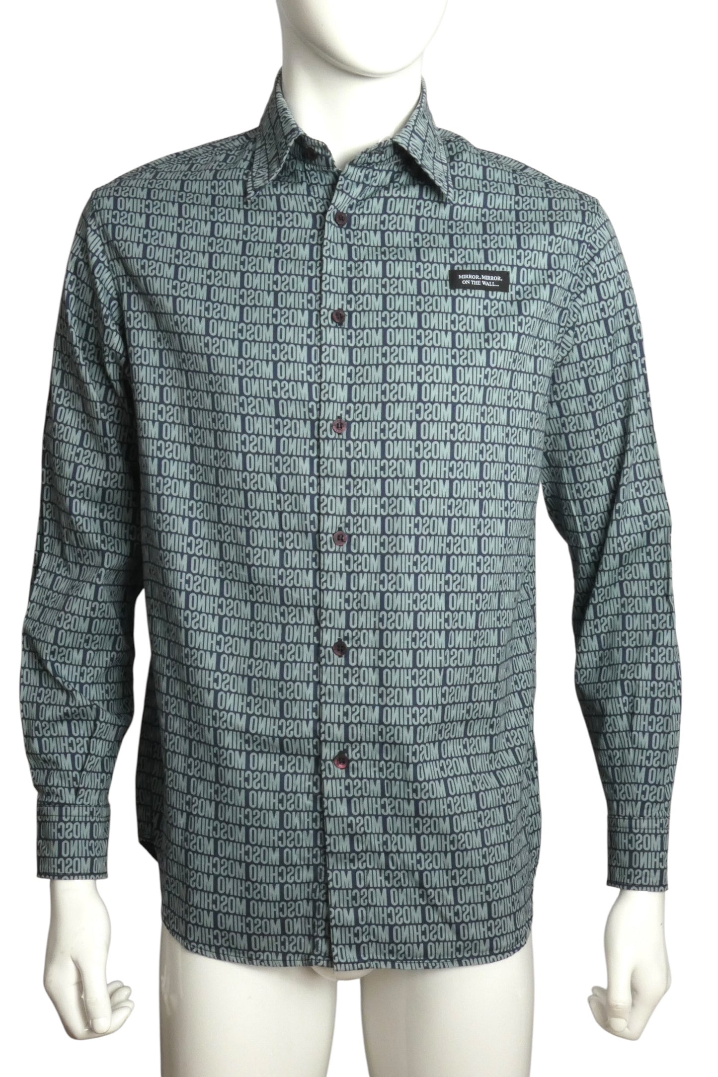 Graphic Print L/S Shirt, Size Medium