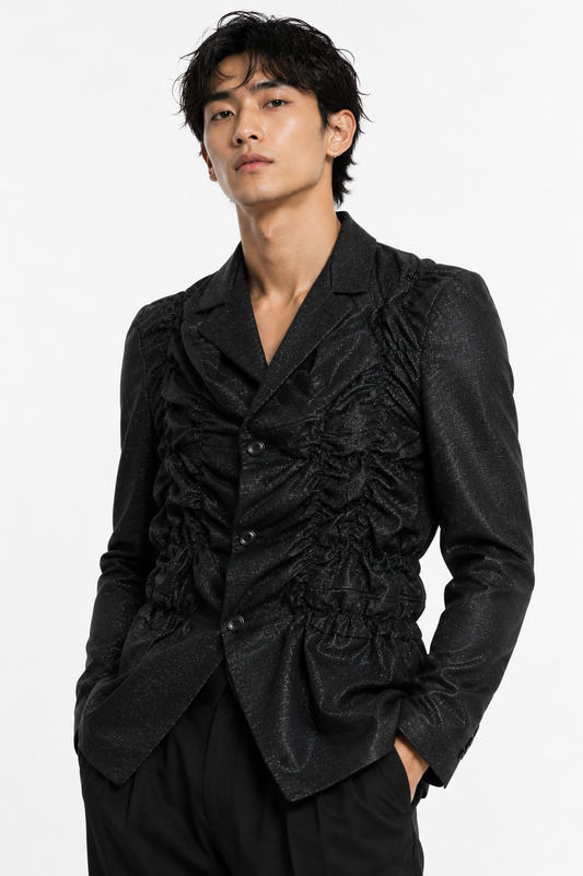 COMME DES GARCONS HOMME PLUS - 2019 Metallic Layered Blazer, Size-XLarge