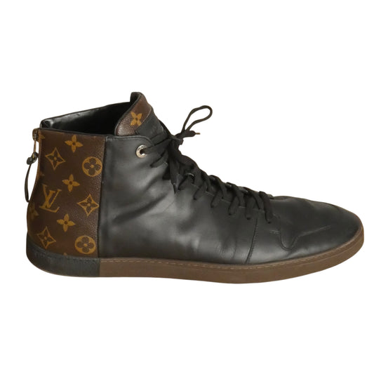 LOUIS VUITTON - Leather & Monogram Line Up Sneakers, Size 13