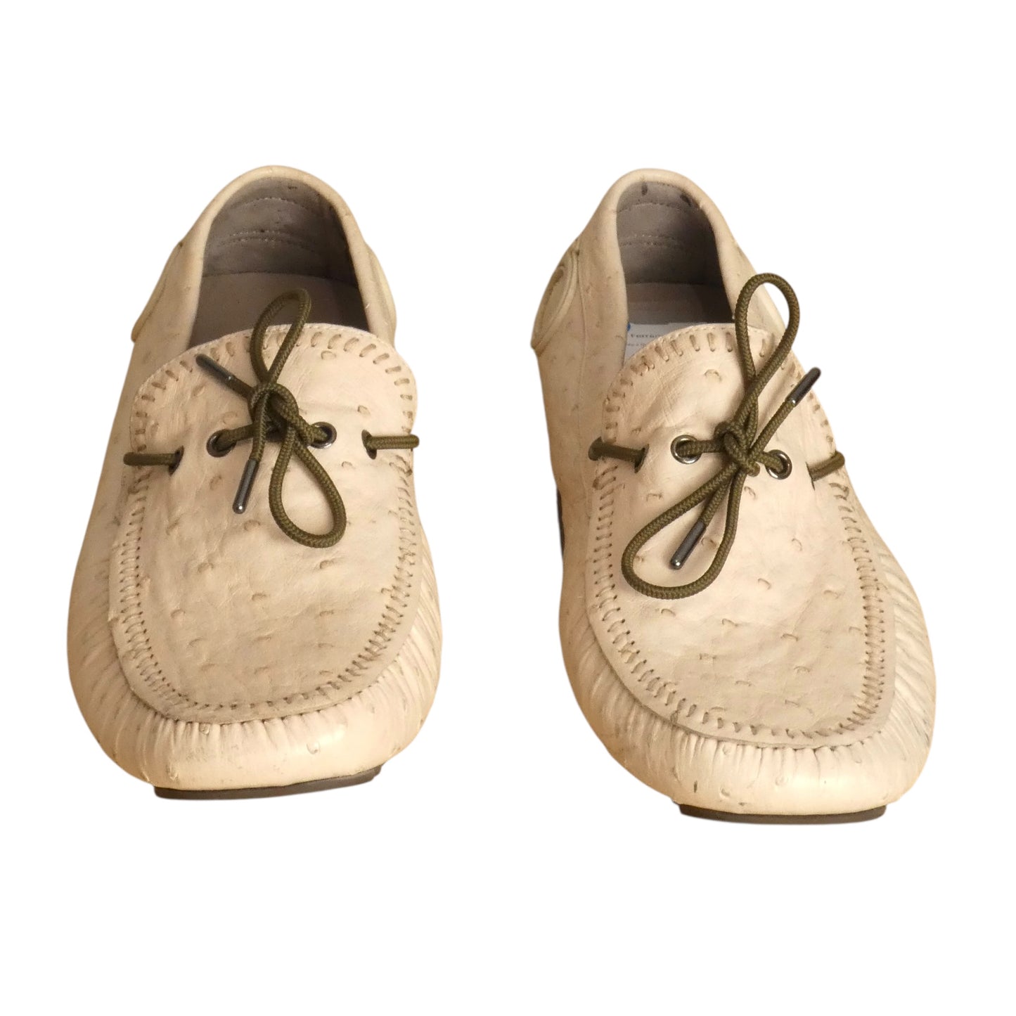 Ostrich Leather Driving Mocs, Size 11