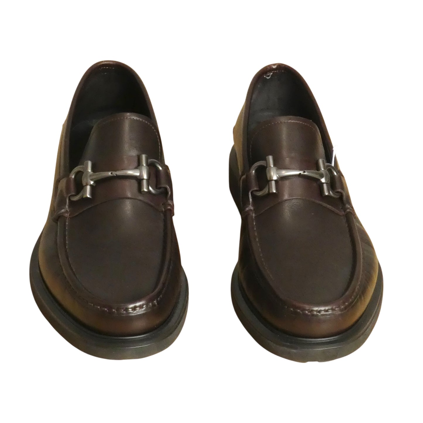 FERRAGAMO-Brown Leather Loafers, Size-10