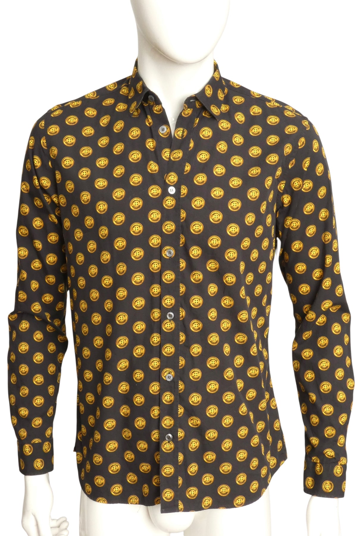 MOSCHINO - Cotton Button Print Shirt, Size-Medium