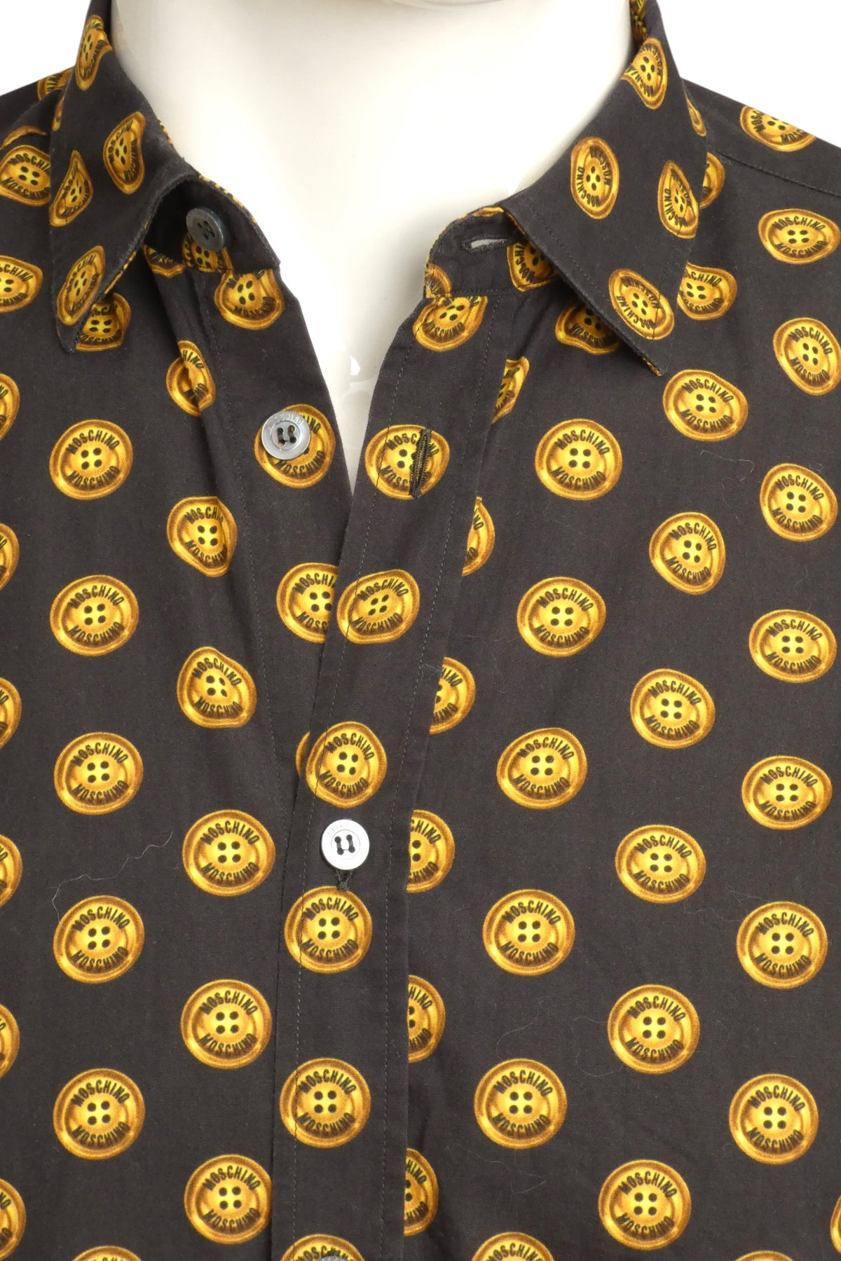 MOSCHINO - Cotton Button Print Shirt, Size-Medium