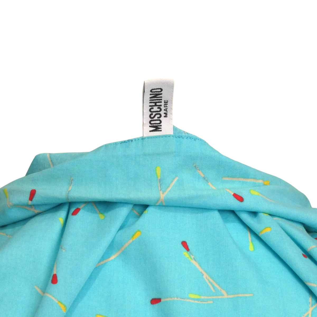 MOSCHINO MARE - 1990s Cotton Matchstick Print Shirt, Size-XLarge
