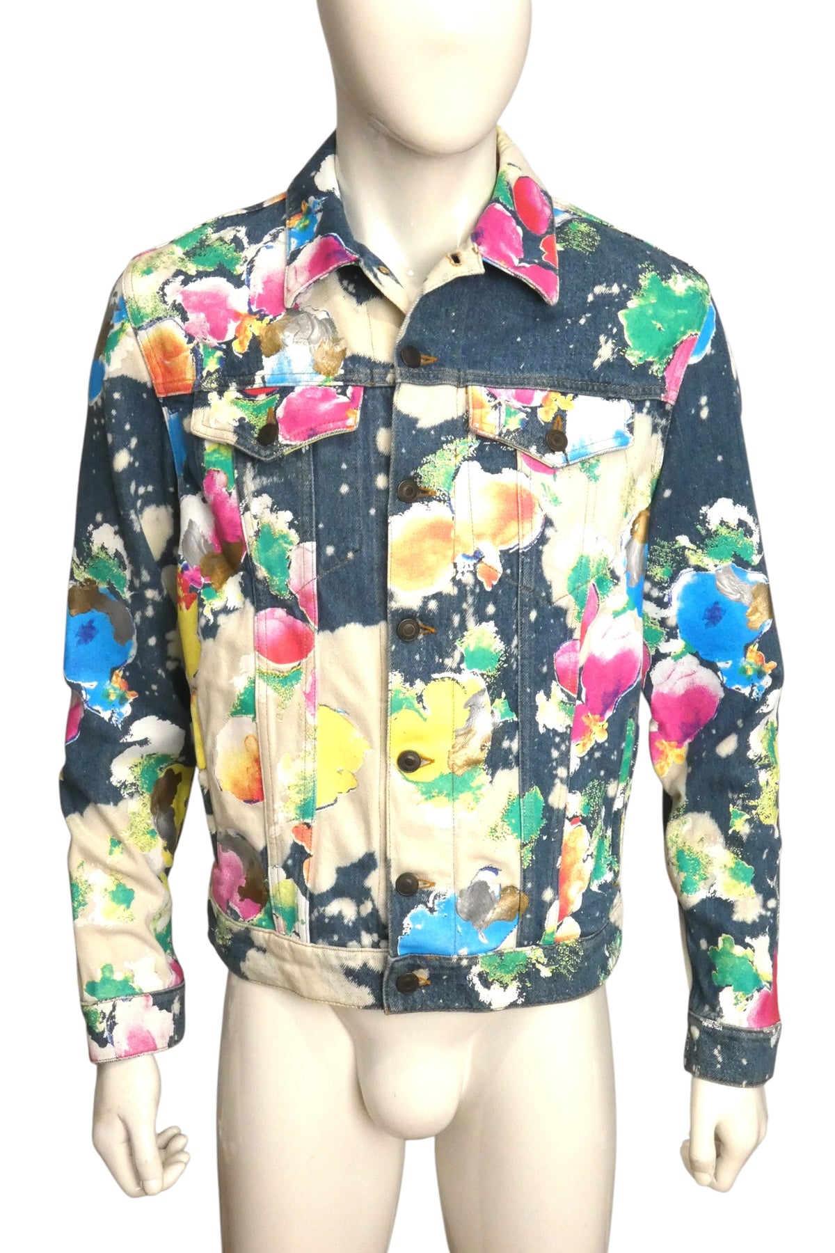MOSCHINO COUTURE! - 2020 Painted Denim Jacket, Size Medium