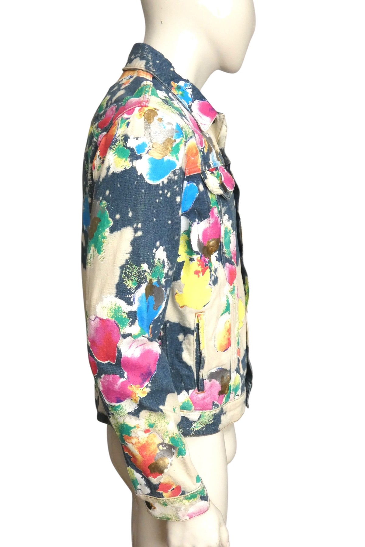 MOSCHINO COUTURE! - 2020 Painted Denim Jacket, Size Medium