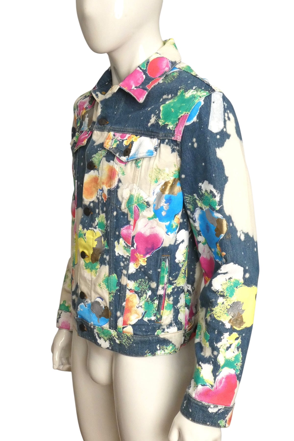MOSCHINO COUTURE! - 2020 Painted Denim Jacket, Size Medium