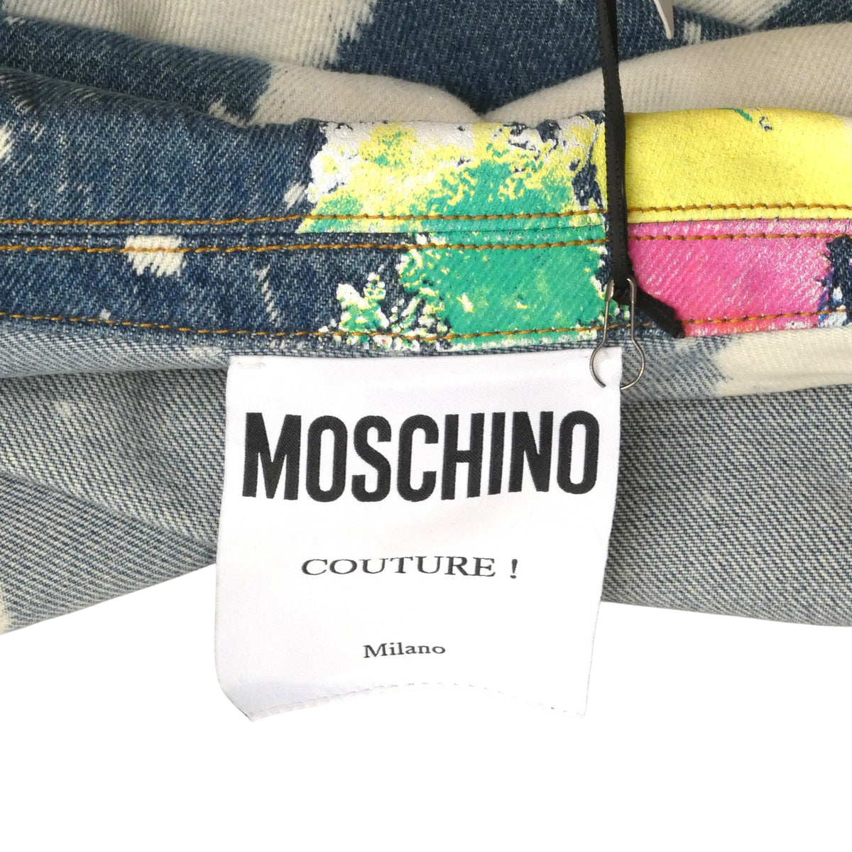 MOSCHINO COUTURE! - 2020 Painted Denim Jacket, Size Medium