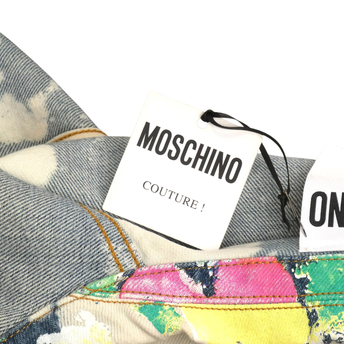 MOSCHINO COUTURE! - 2020 Painted Denim Jacket, Size Medium