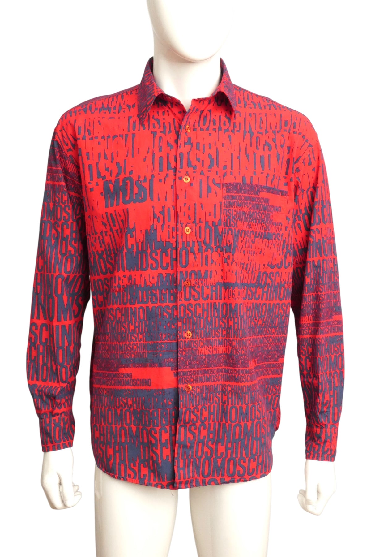 MOSCHINO JEANS - 1990s Cotton Print Shirt, Size-Large