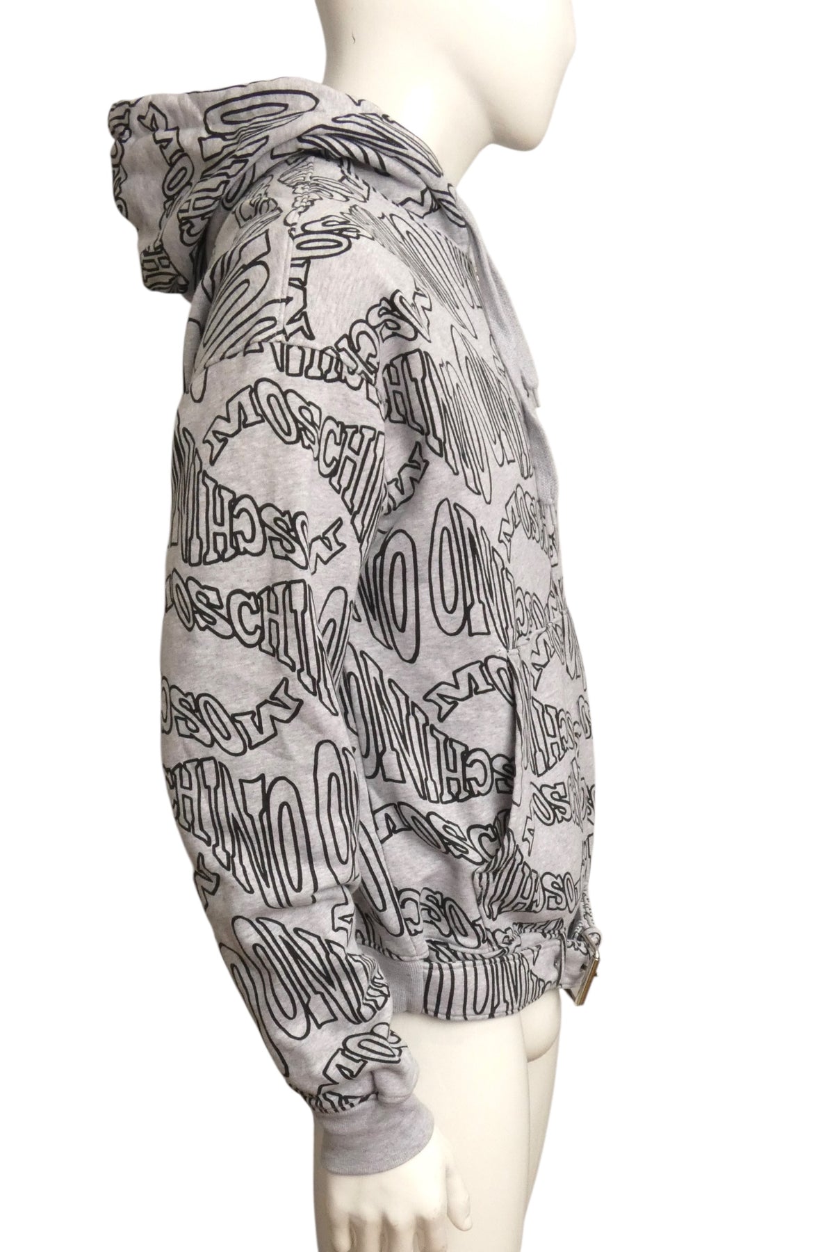 MOSCHINO COUTURE! - 2020 Cotton Belted Hoodie Sweatshirt, Size-Large