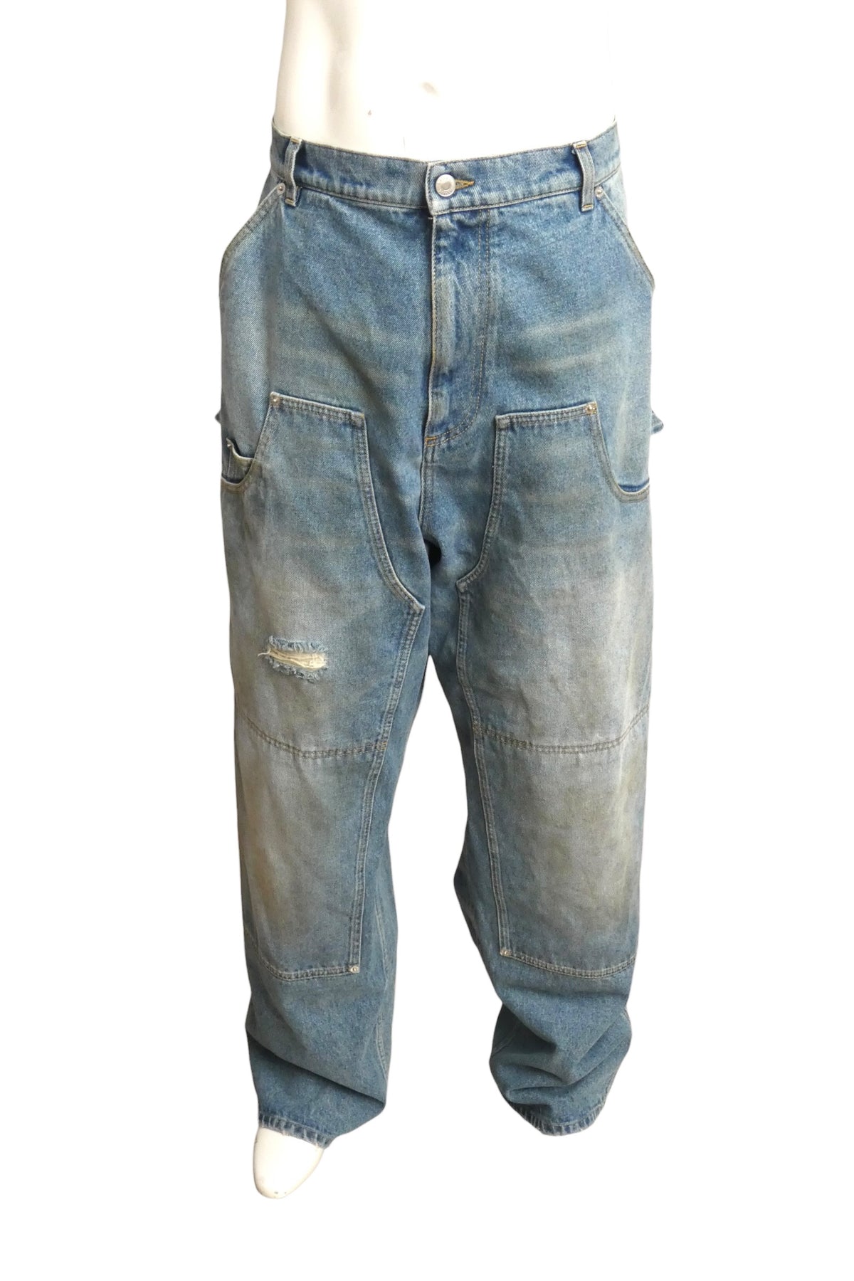 MOSCHINO COUTURE! - 2025 NWT Distressed Denim Carpenter Jeans, Multiple Sizes Available