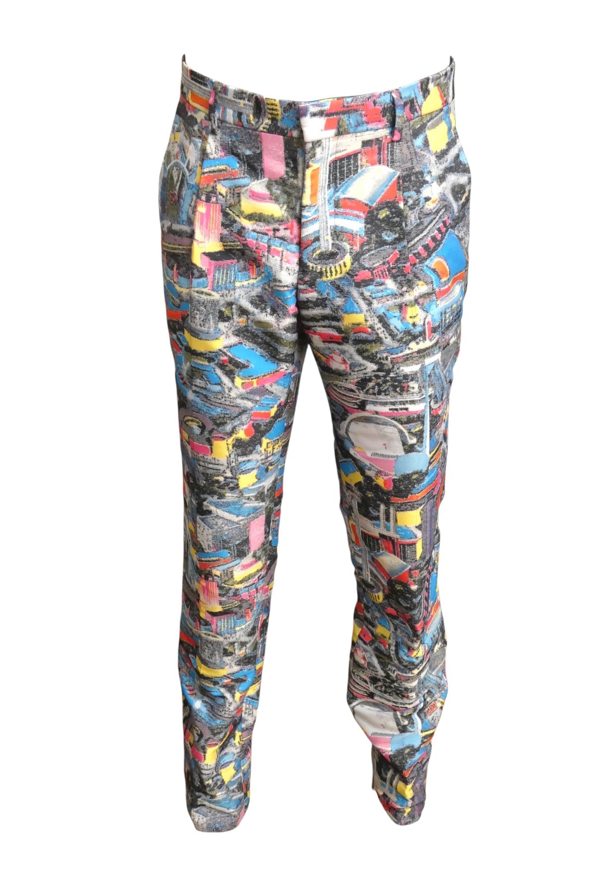 MOSCHINO COUTURE! - 2022 NWOT Printed Rayon Dress Slacks, Waist 30