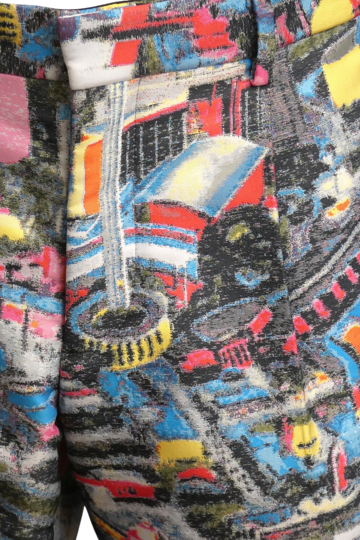 MOSCHINO COUTURE! - 2022 NWOT Printed Rayon Dress Slacks, Waist 30