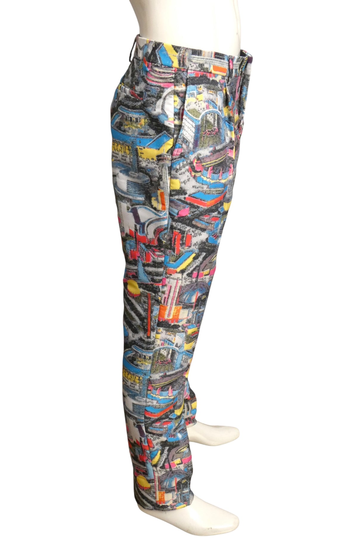 MOSCHINO COUTURE! - 2022 NWOT Printed Rayon Dress Slacks, Waist 30