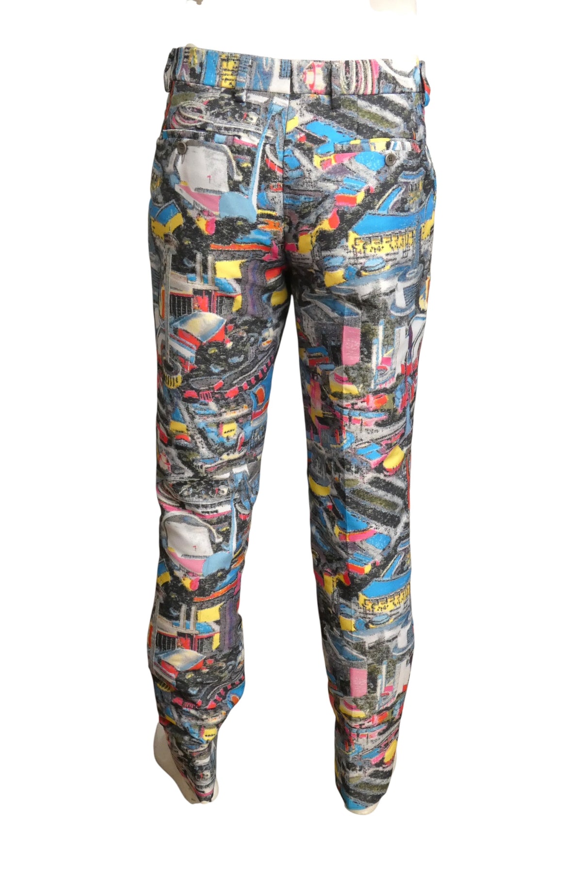 MOSCHINO COUTURE! - 2022 NWOT Printed Rayon Dress Slacks, Waist 30