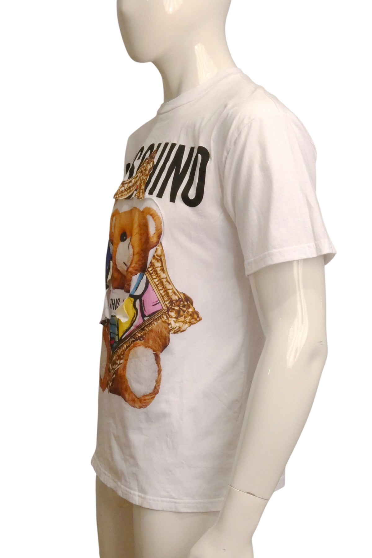 MOSCHINO COUTURE! - 2020 2-D Cotton Teddy T-Shirt, Size-XSmall