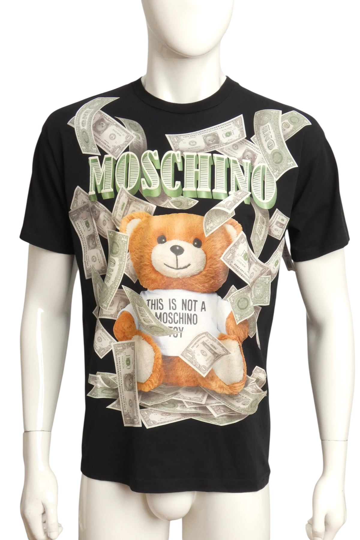 MOSCHINO COUTURE! - 2019 Raining Bills on Teddy T-Shirt, Size-Small