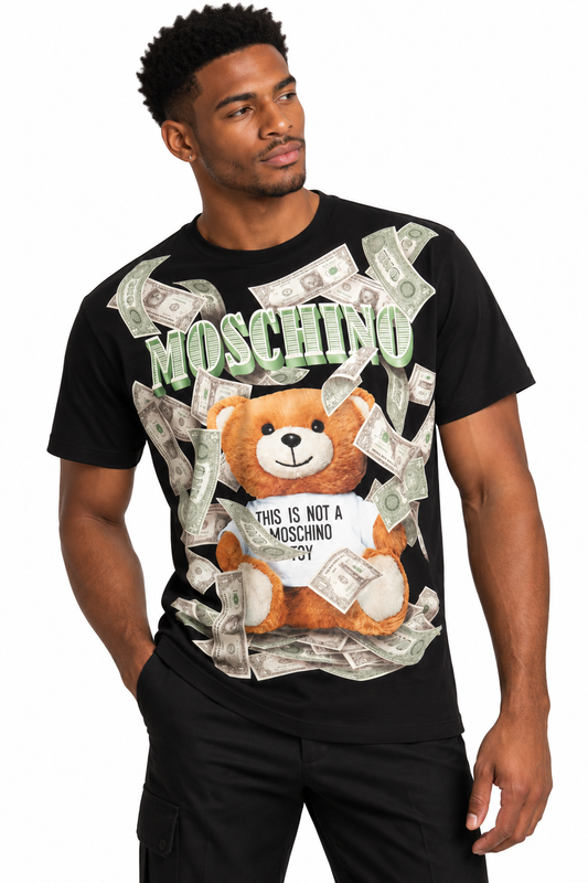 MOSCHINO COUTURE! - 2019 Raining Bills on Teddy T-Shirt, Size-Small