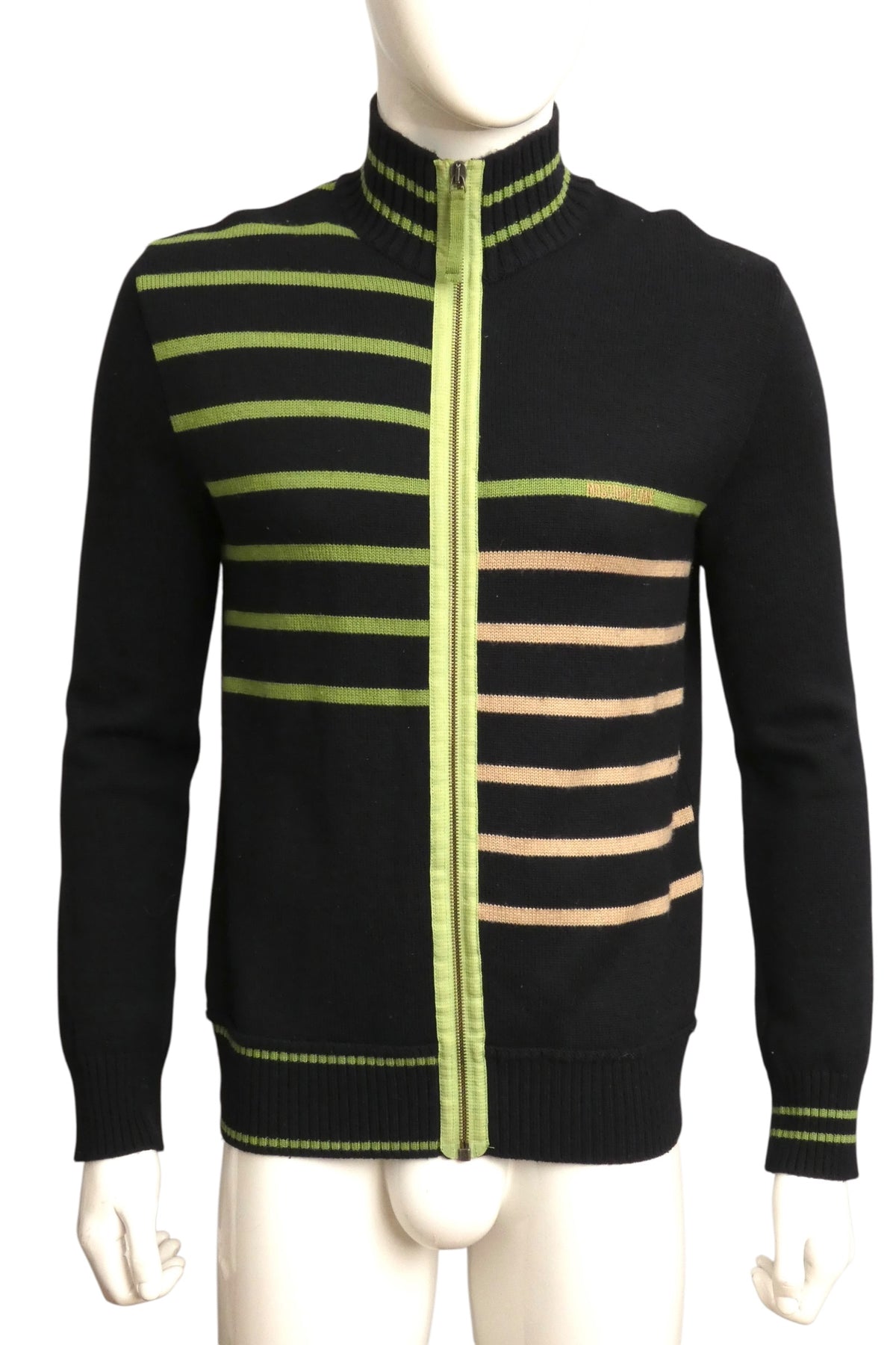MOSCHINO JEANS - 1990s Wool Popeye Cardigan Sweater, Size-Large