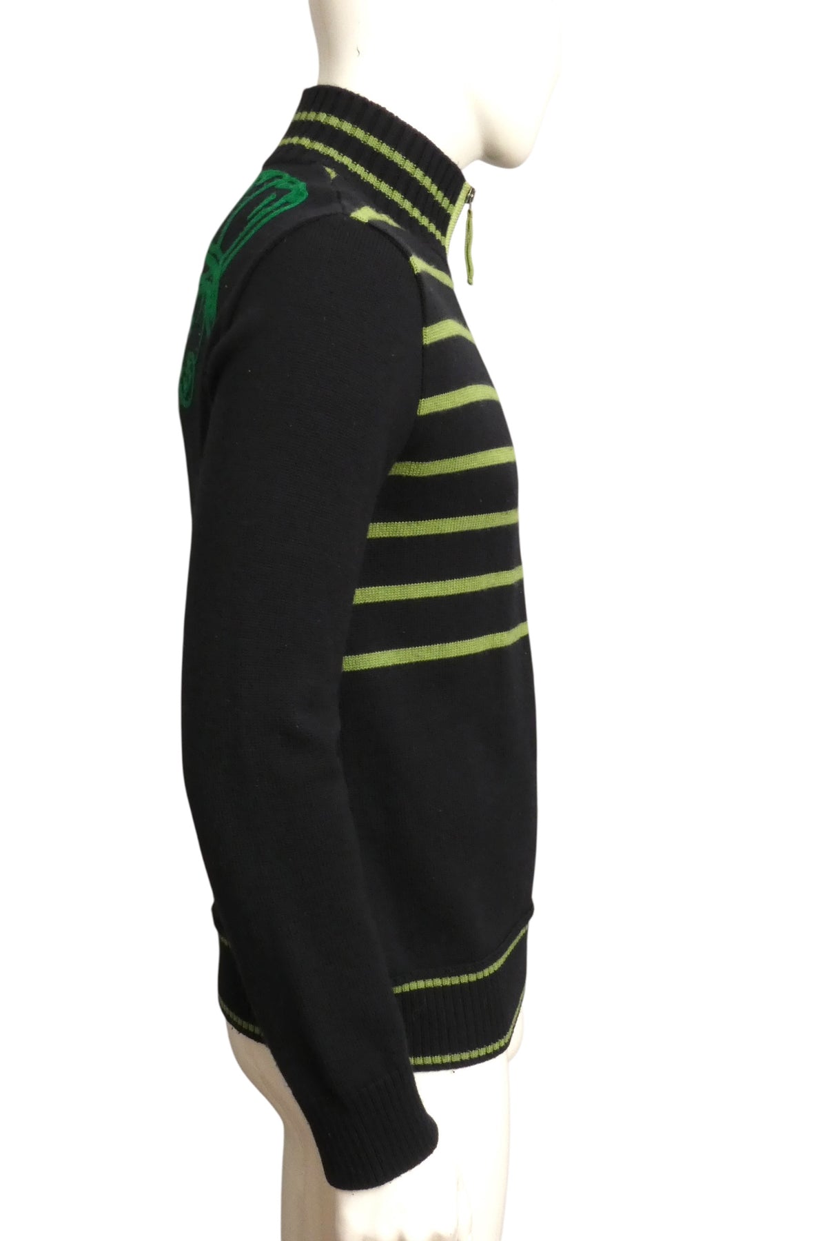 MOSCHINO JEANS - 1990s Wool Popeye Cardigan Sweater, Size-Large