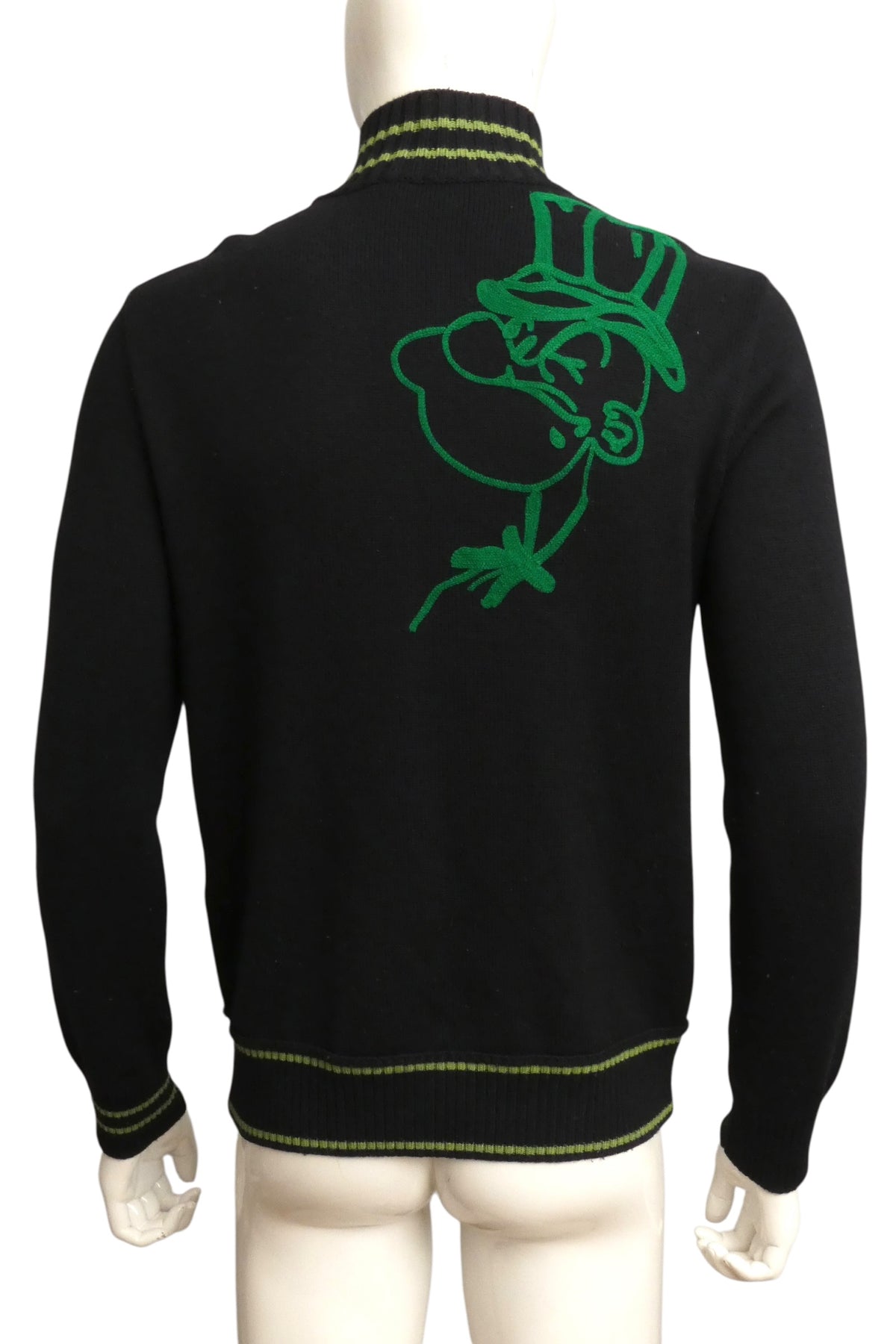 MOSCHINO JEANS - 1990s Wool Popeye Cardigan Sweater, Size-Large