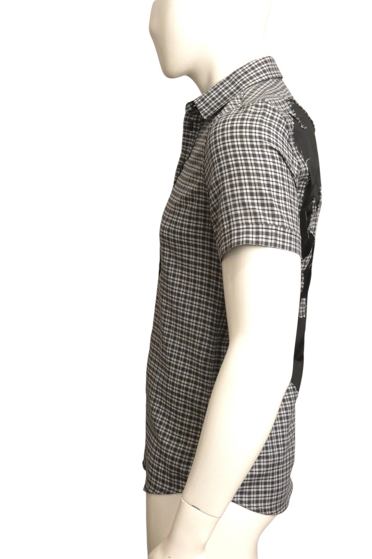 MOSCHINO COUTURE! - 2020 Cotton Plaid Applique Shirt, Size-Small