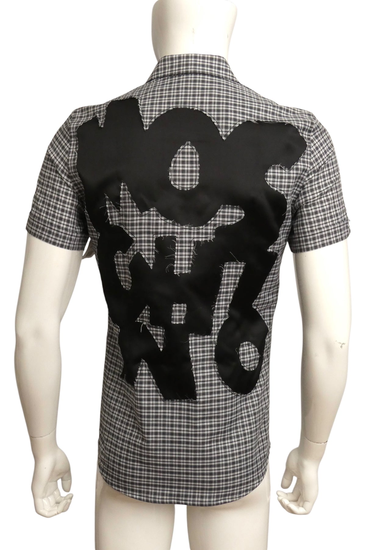 MOSCHINO COUTURE! - 2020 Cotton Plaid Applique Shirt, Size-Small
