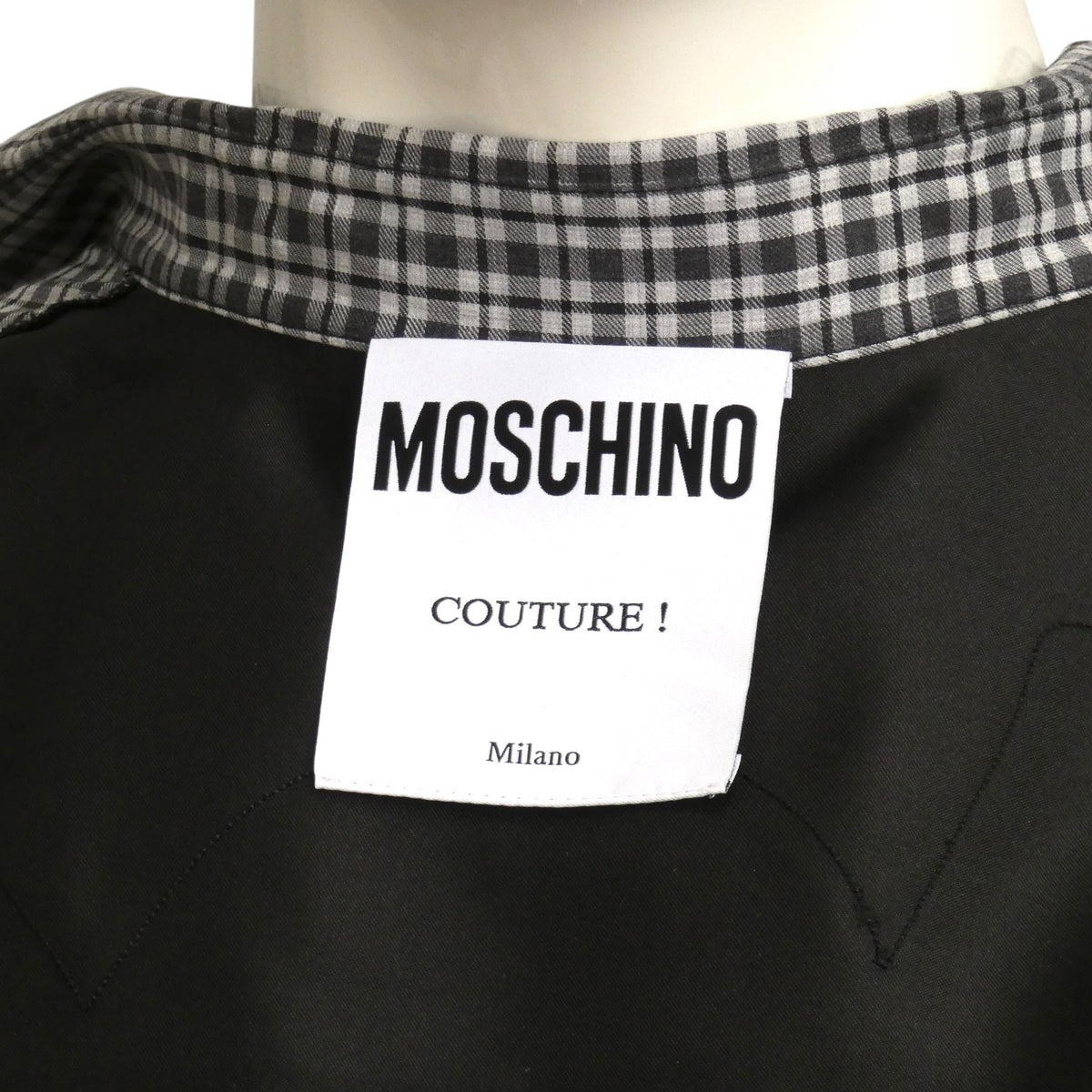 MOSCHINO COUTURE! - 2020 Cotton Plaid Applique Shirt, Size-Small