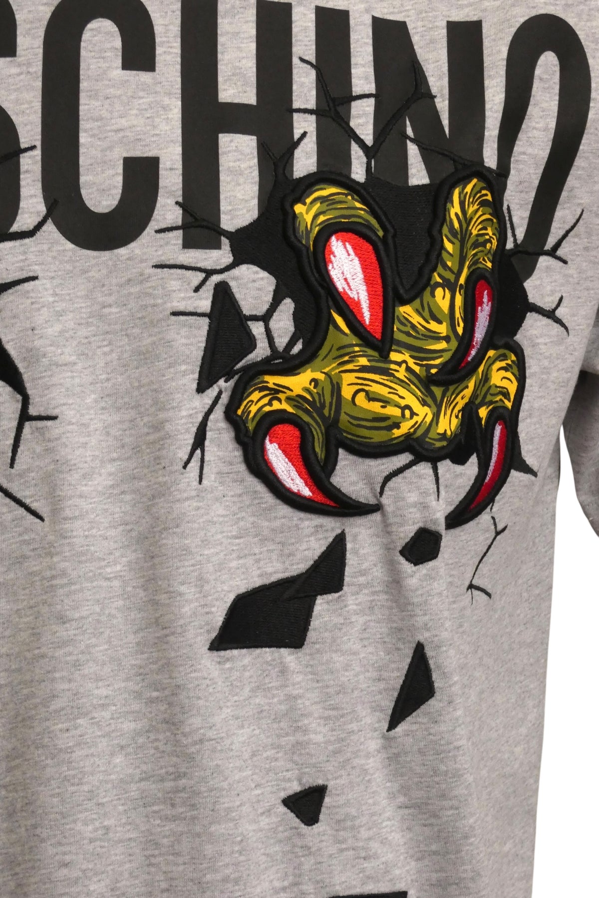 MOSCHINO COUTURE! - 2020 Embroidered Monster Claw T-shirt, Size-XSmall