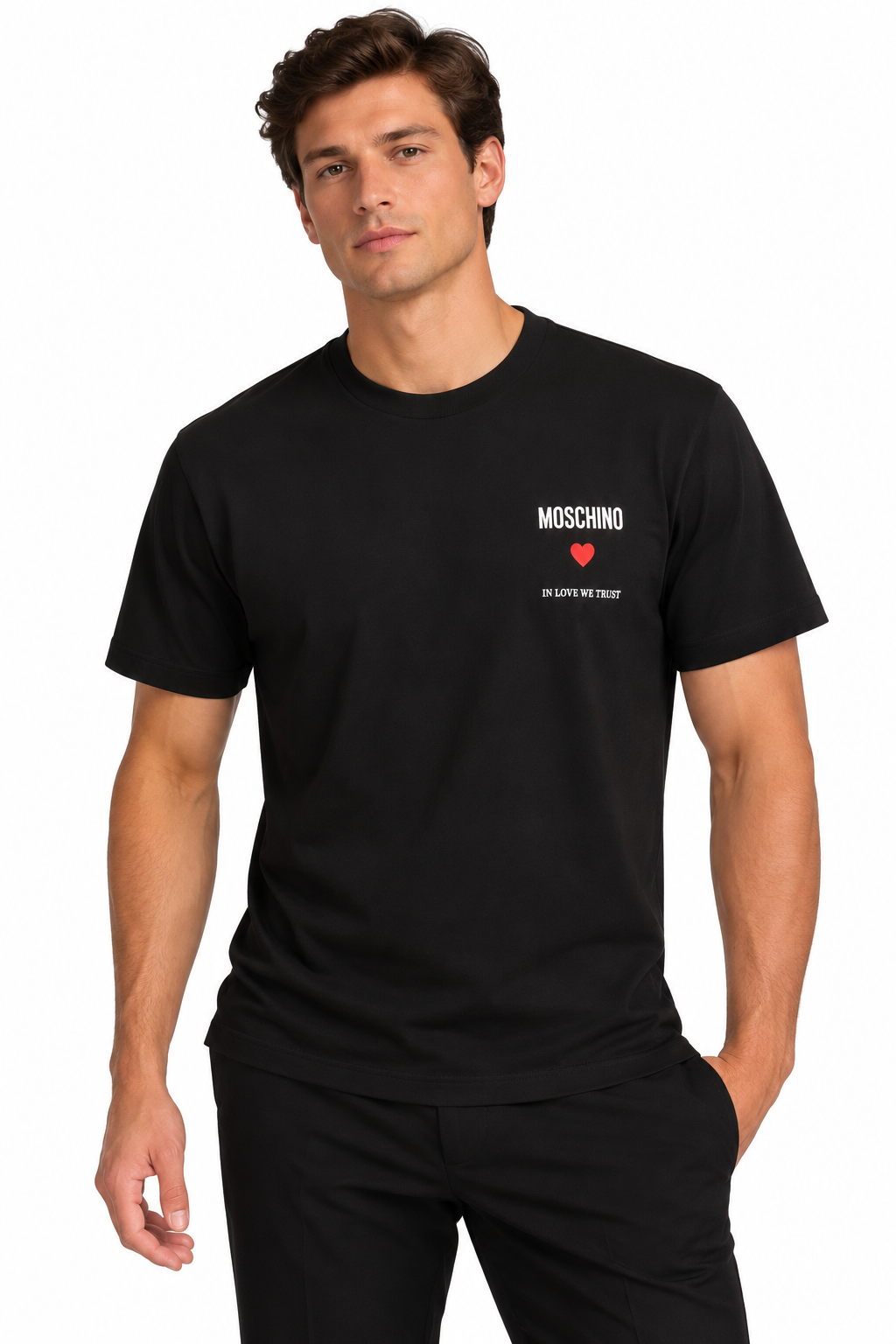 MOSCHINO COUTURE! - 2025 In Love We Trust" T-Shirt, Size XLarge