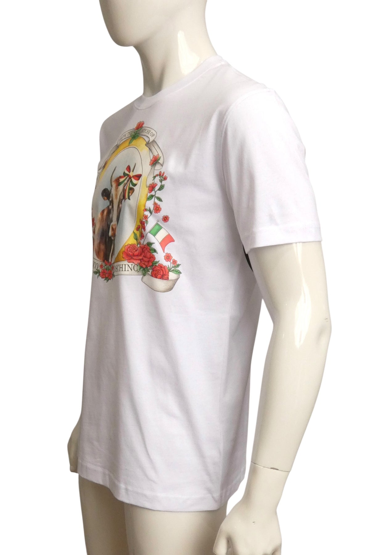 MOSCHINO COUTURE! - 2025 NWT Cow T-Shirt, Size Large