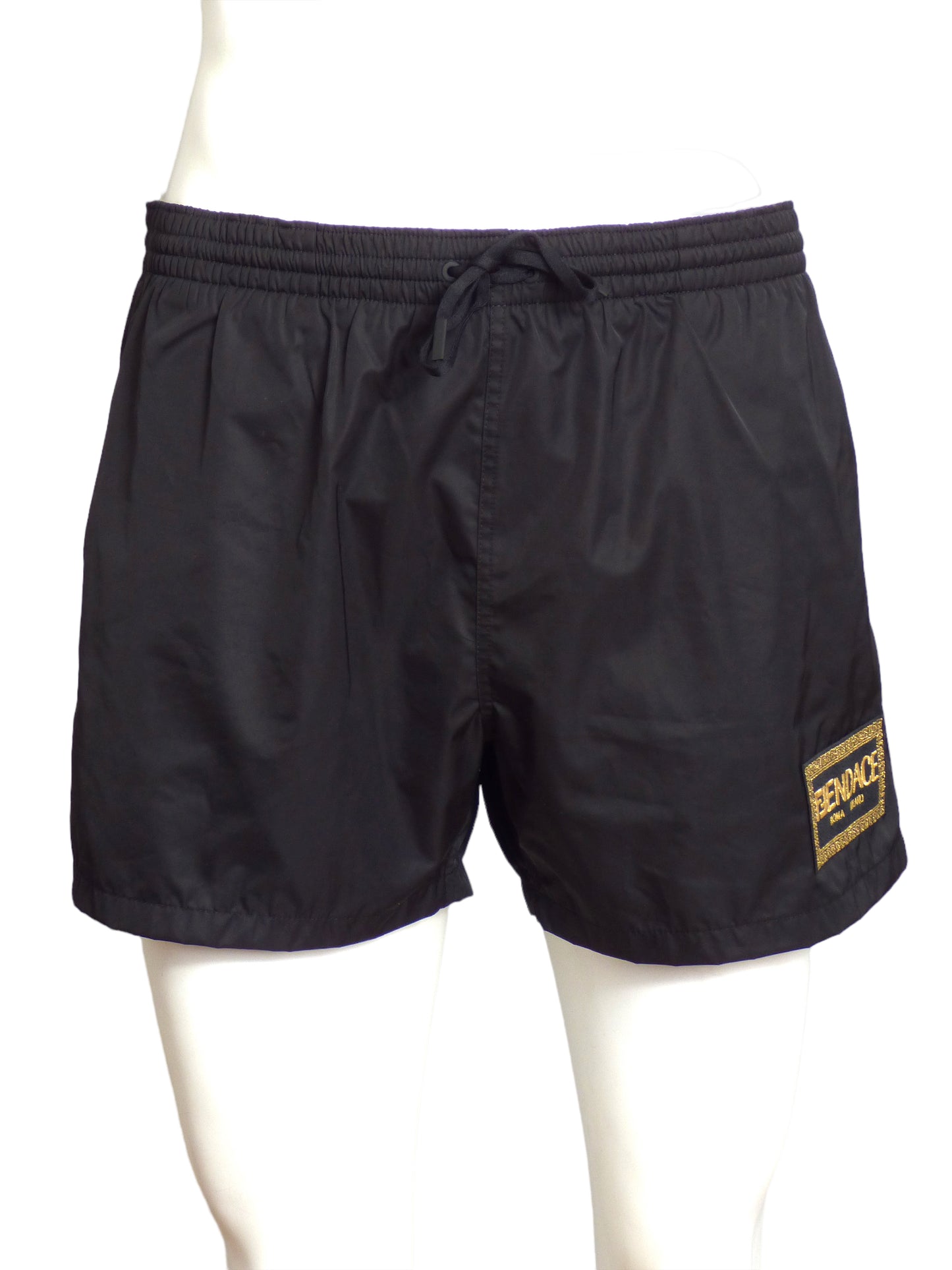 FENDACE- NWT 2022 Black Polyester Swim Trunks, Size XL