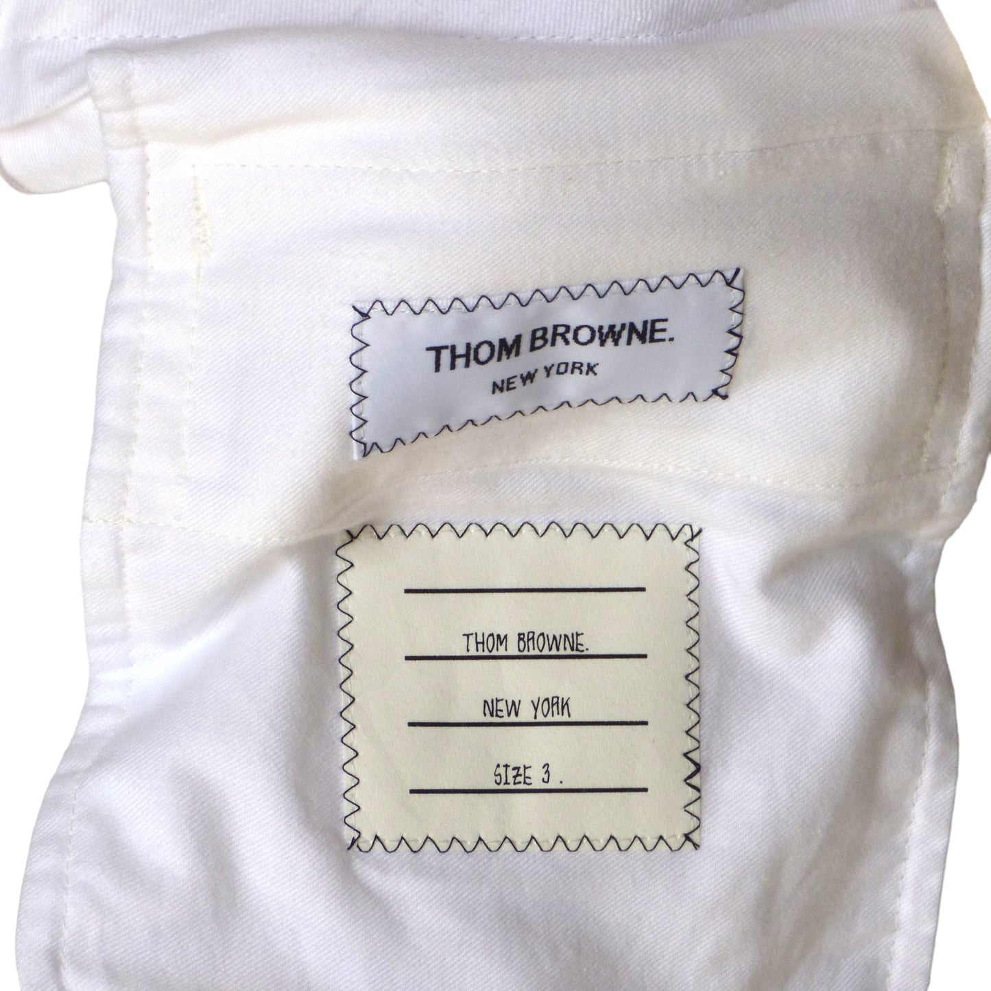 THOM BROWNE- NWT 2022  Ivory Cotton Floral Trousers, W-35