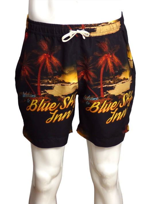 BLUE SKY INN- NWT Tropical Print Swim Trunks, Size Small