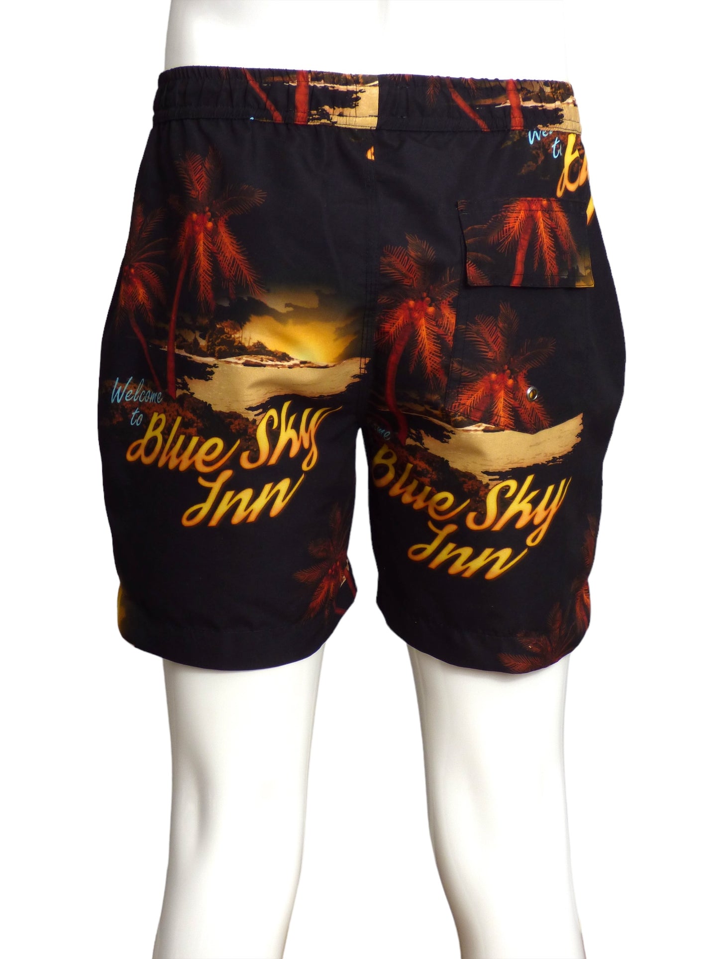 BLUE SKY INN- NWT Tropical Print Swim Trunks, Size Small