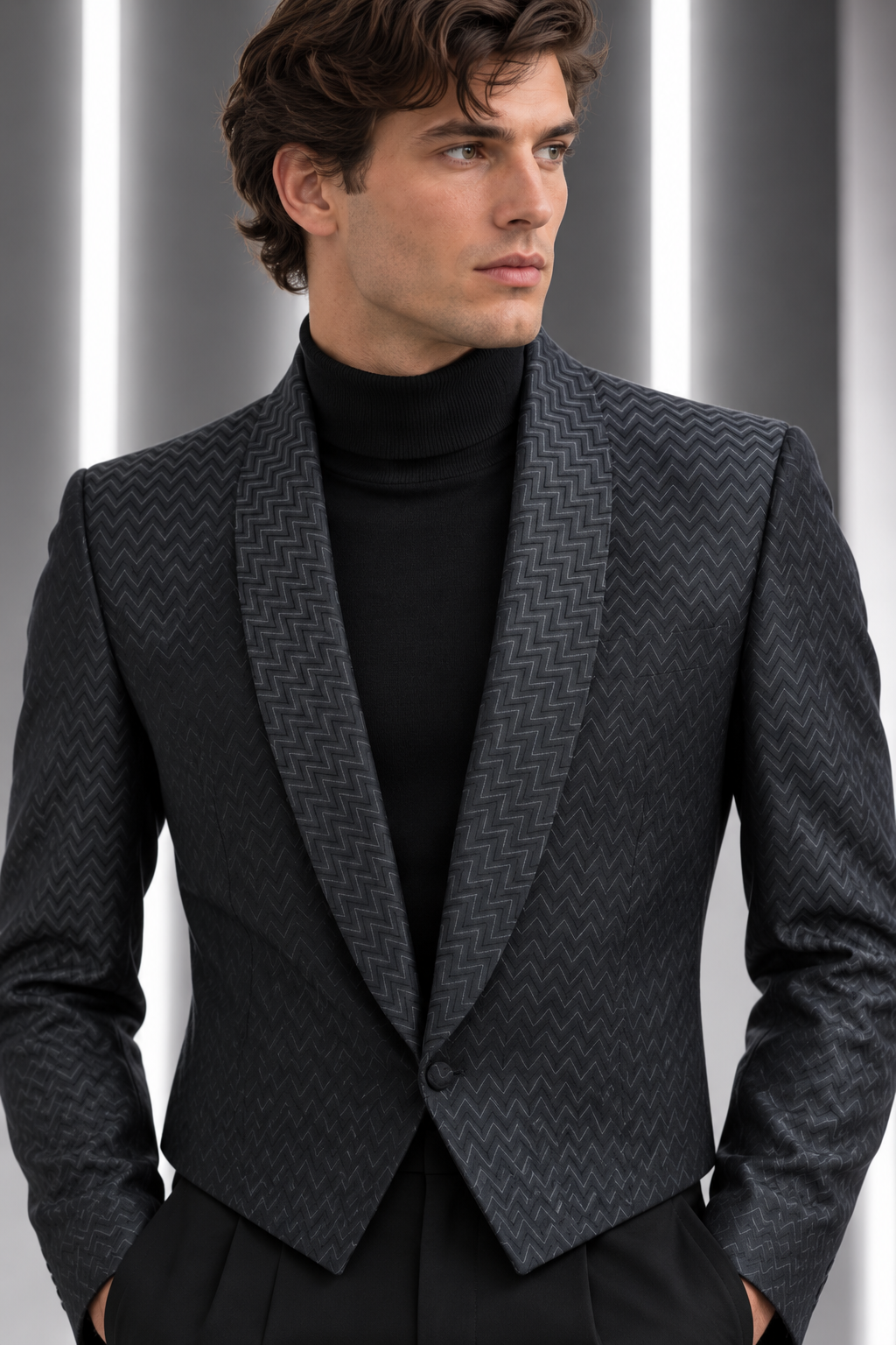 PIERRE CARDIN - 1994 Satin Blazer, Size Medium