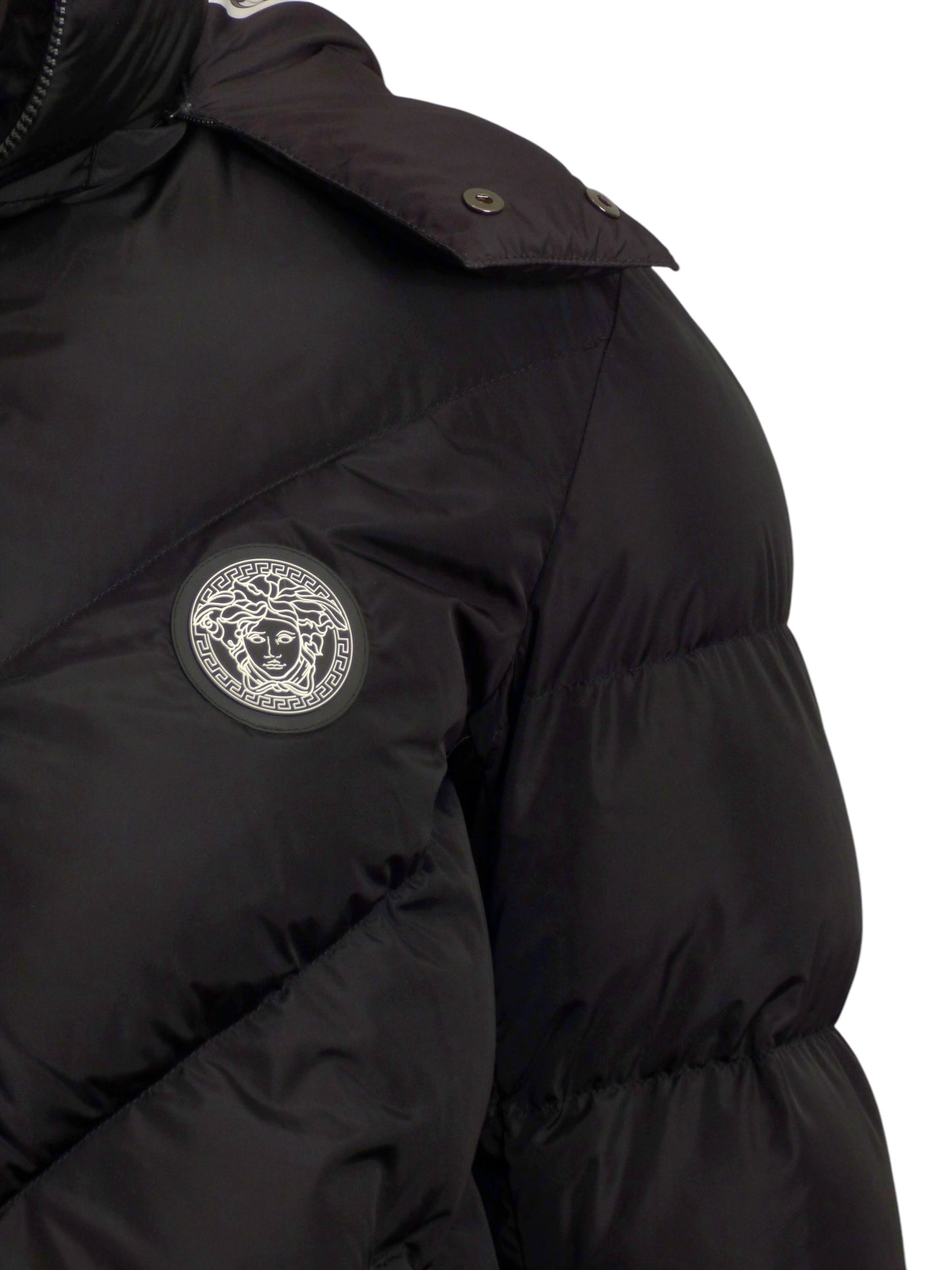 VERSACE- NWT Reversible Renaissance Puffer Coat, Size Med