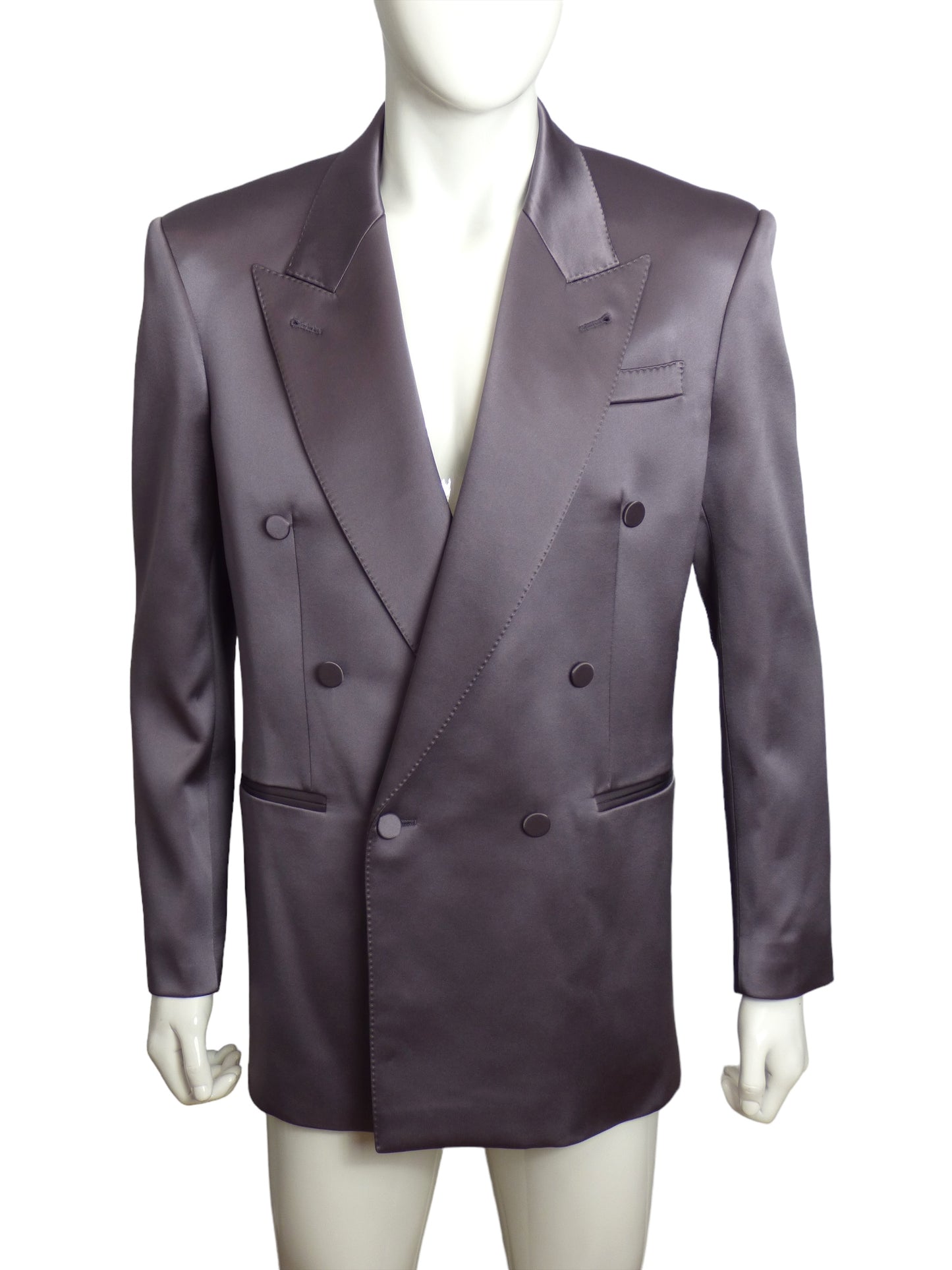 GUCCI- NWT 2022 Purple Satin Evening Blazer, Size XL