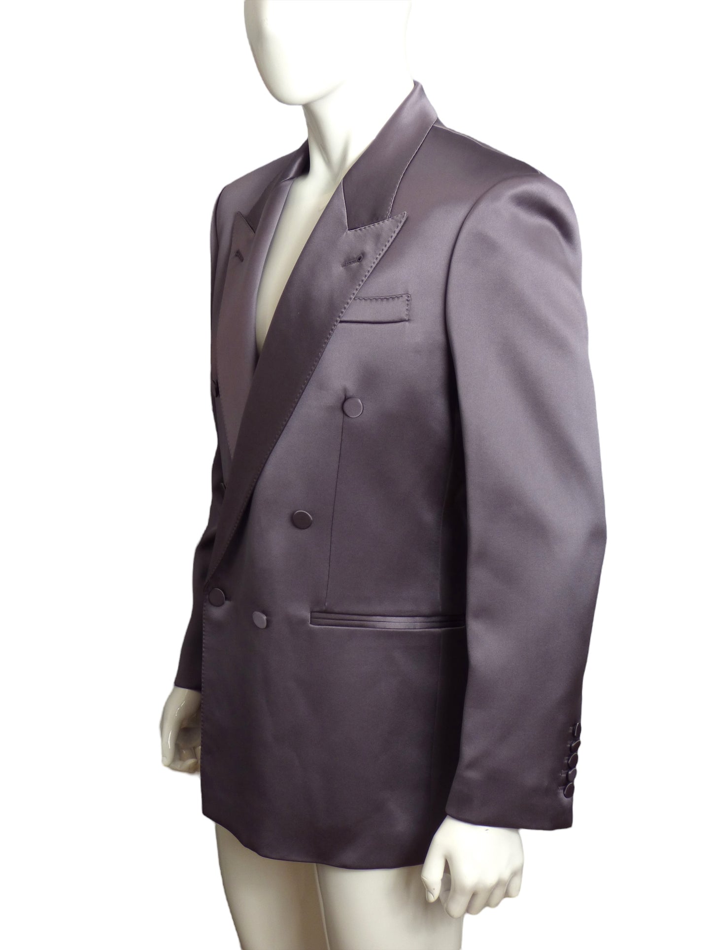 GUCCI- NWT 2022 Purple Satin Evening Blazer, Size XL