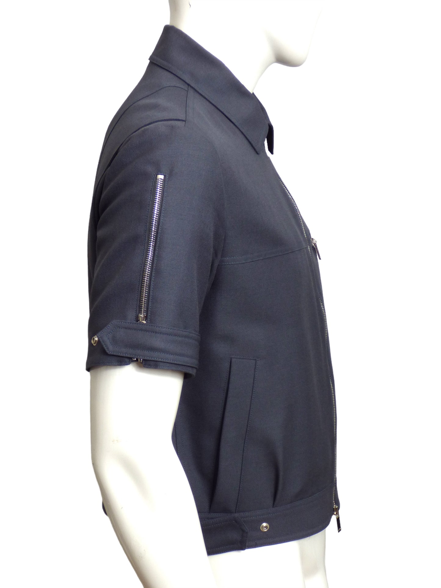 DIOR- 2020 Slate Wool S/S Shirt-Jack, Size Medium