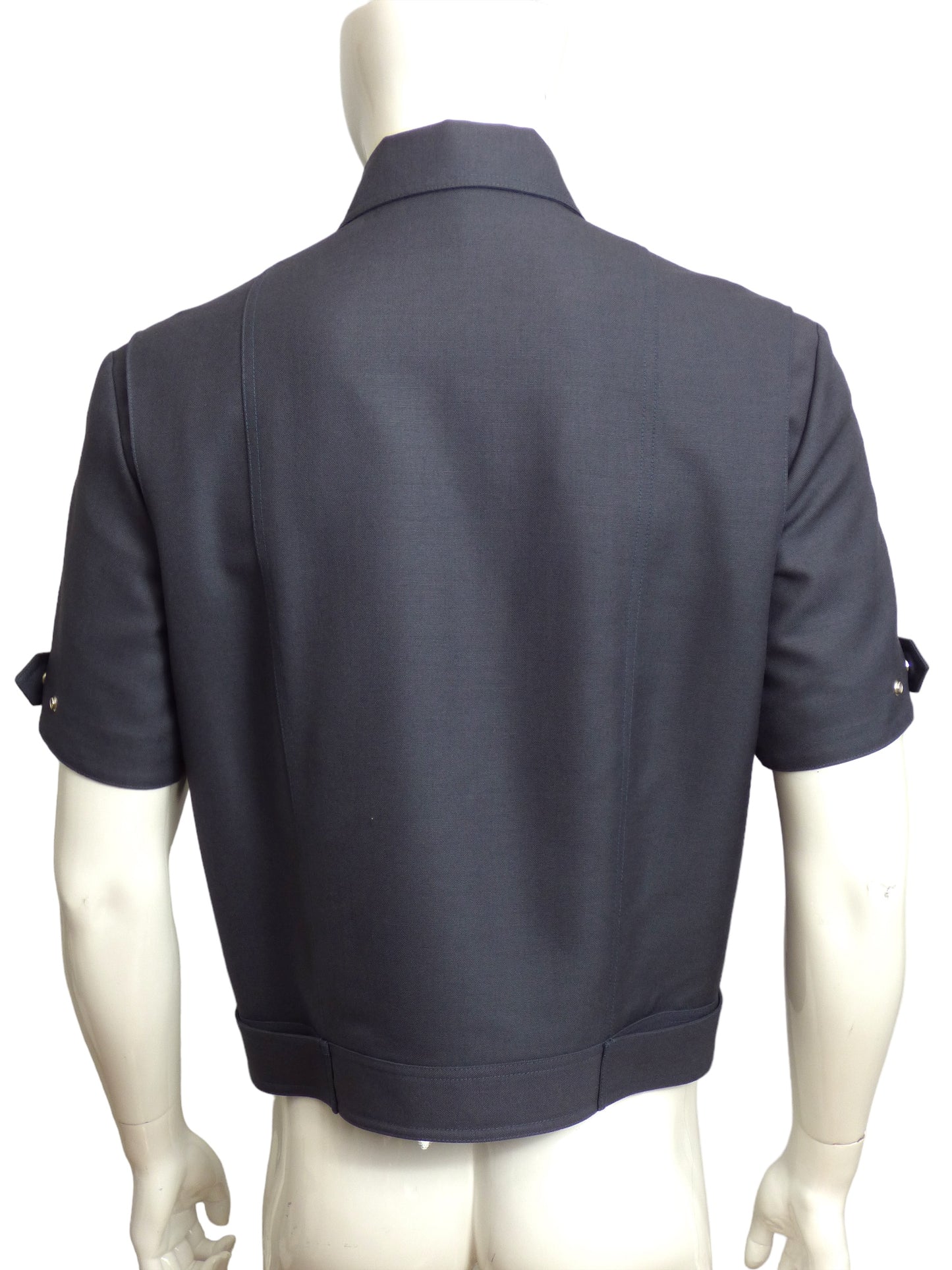 DIOR- 2020 Slate Wool S/S Shirt-Jack, Size Medium