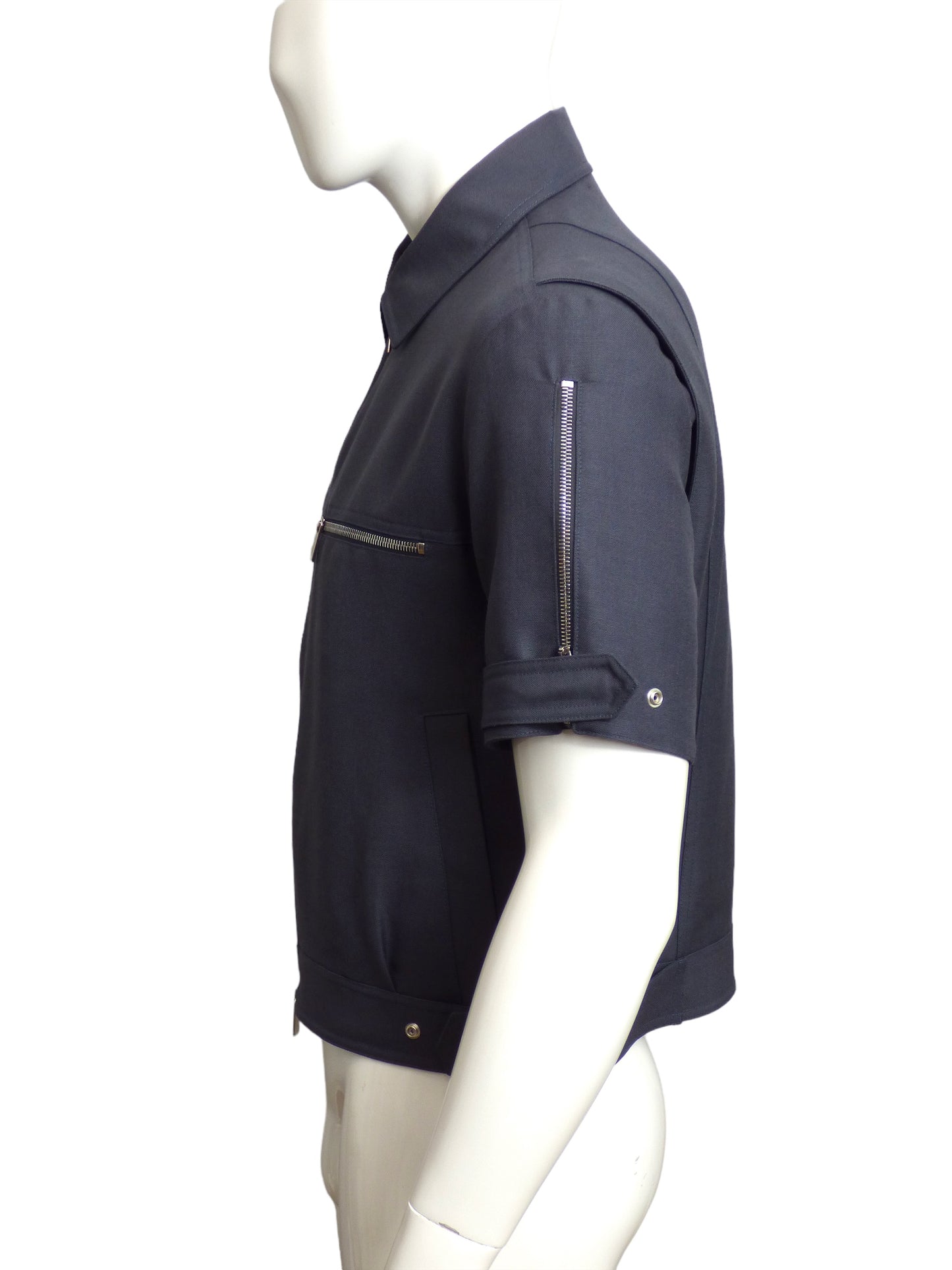 DIOR- 2020 Slate Wool S/S Shirt-Jack, Size Medium