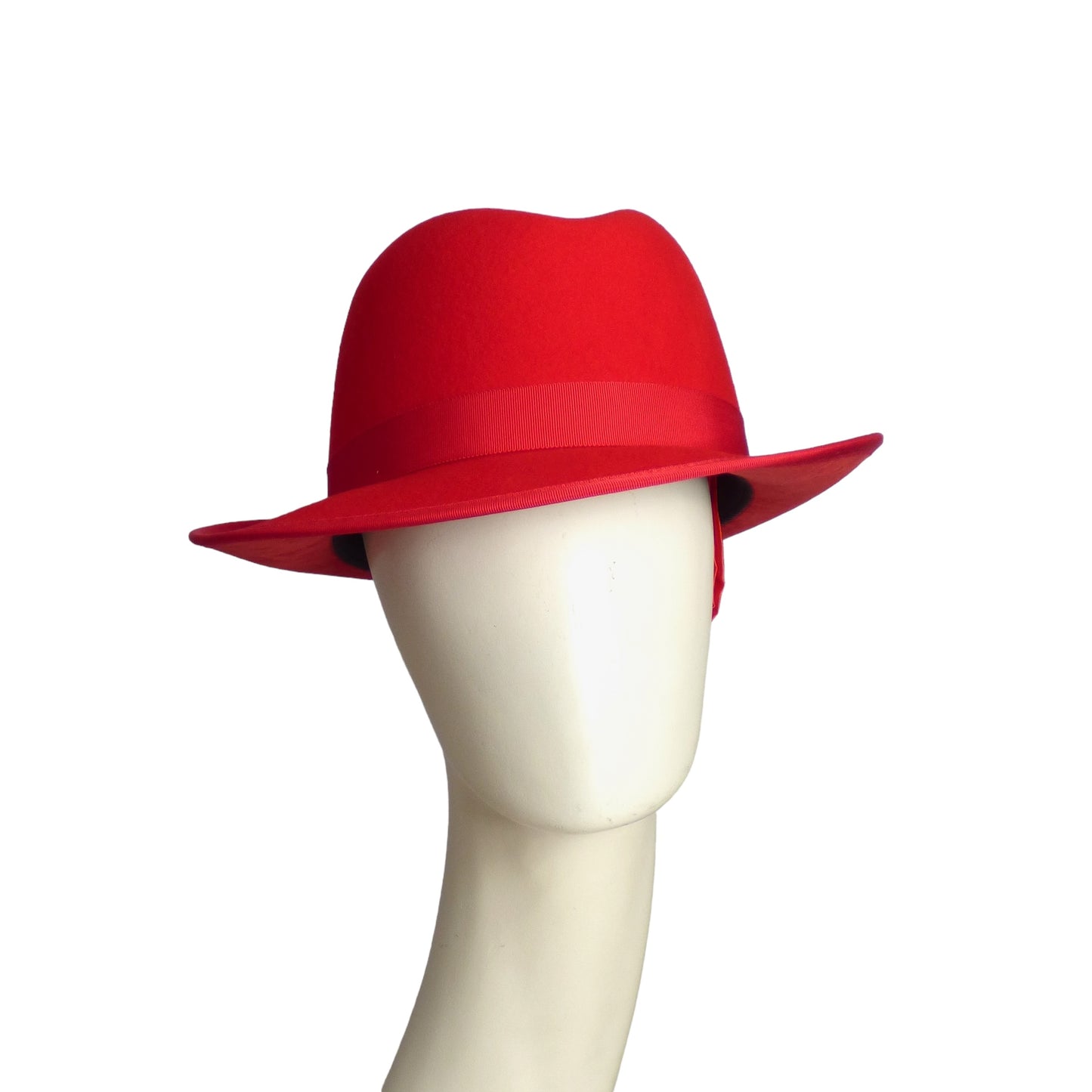 KEITH JAMES- NWT Red Wool Felt Fedora, Size XL