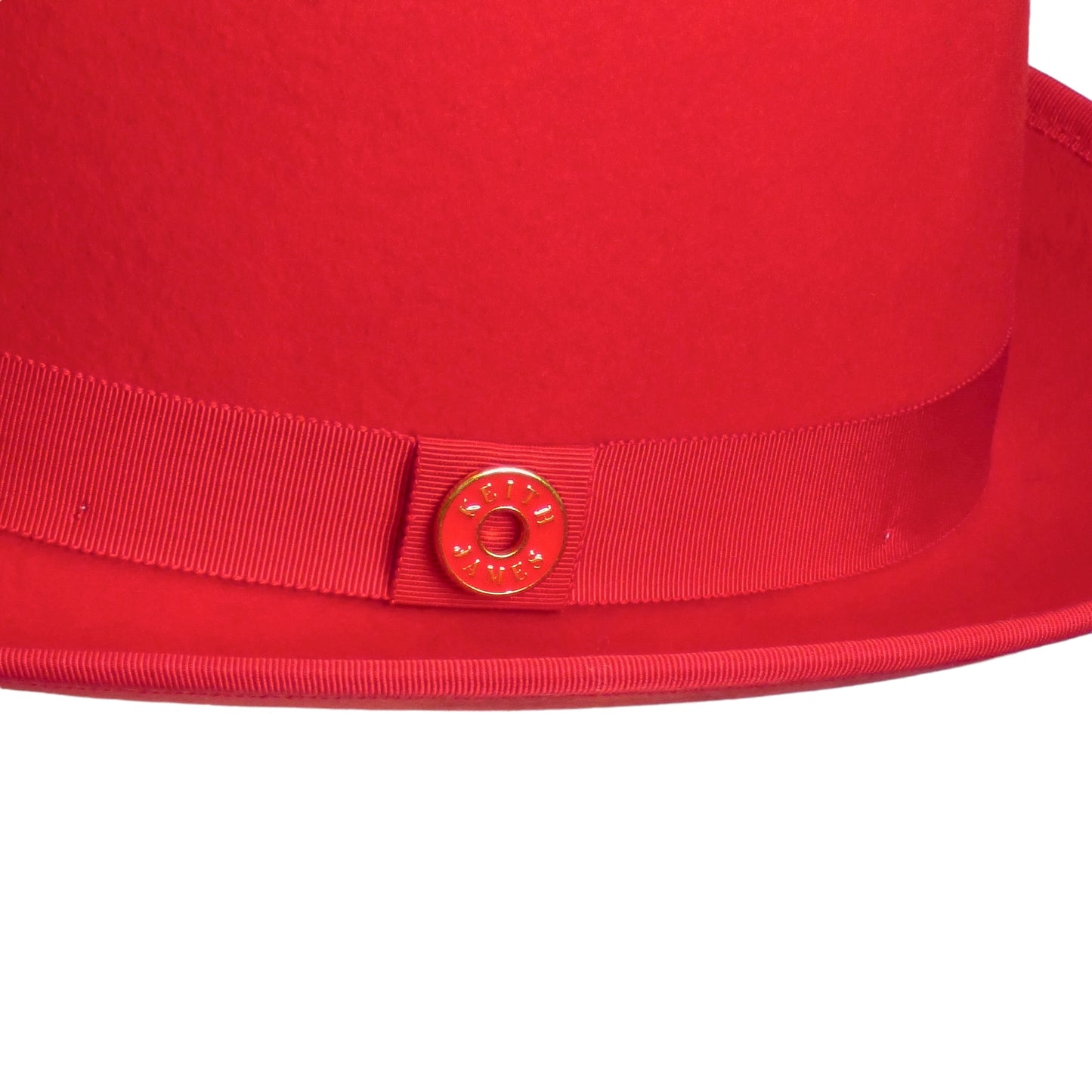 KEITH JAMES- NWT Red Wool Felt Fedora, Size XL